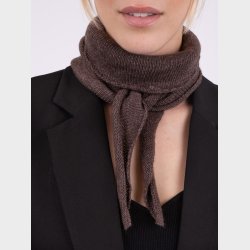 Misty Knit Scarf - Dark Brown