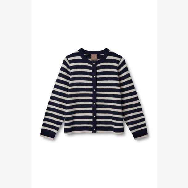 Carla solid LS cardigan - Anthracite