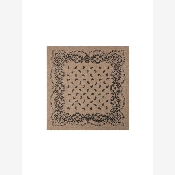 Adelina Paisley Knit Scarf - Beige Melange