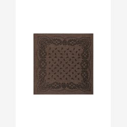 Adelina Paisley Knit Scarf - Brown Melange