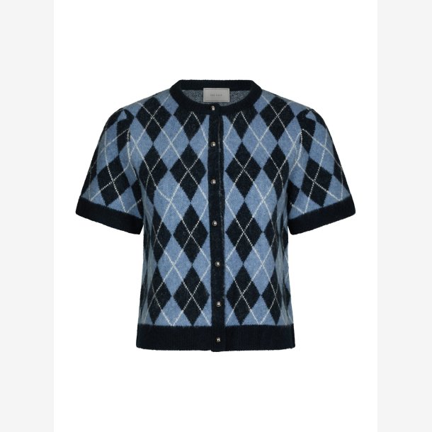 Allestar Check Knit Cardigan - Navy