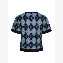 Allestar Check Knit Cardigan - Navy