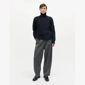 Wool Berthe Turtleneck Sweater - Sky Captain