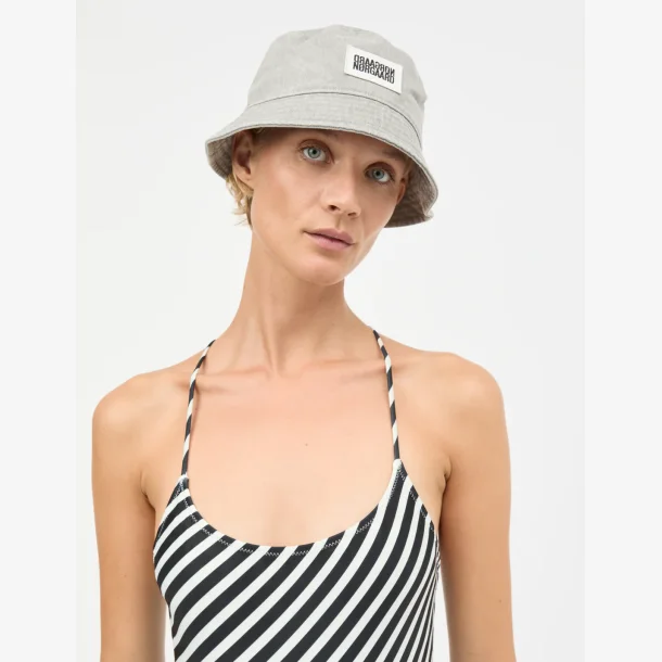 Washed Cotton Twill Bucket Hat - Grey Melange