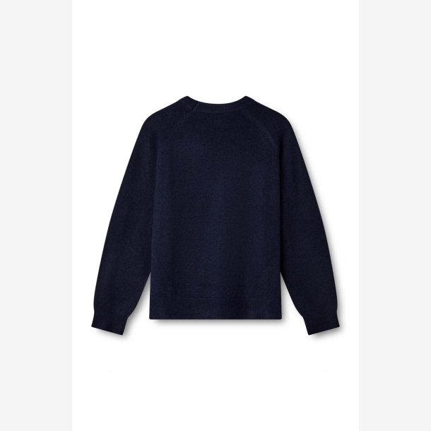 Carla solid LS O-neck - Anthracite