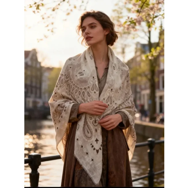 Mdc Danna Scarf Beige/coffee