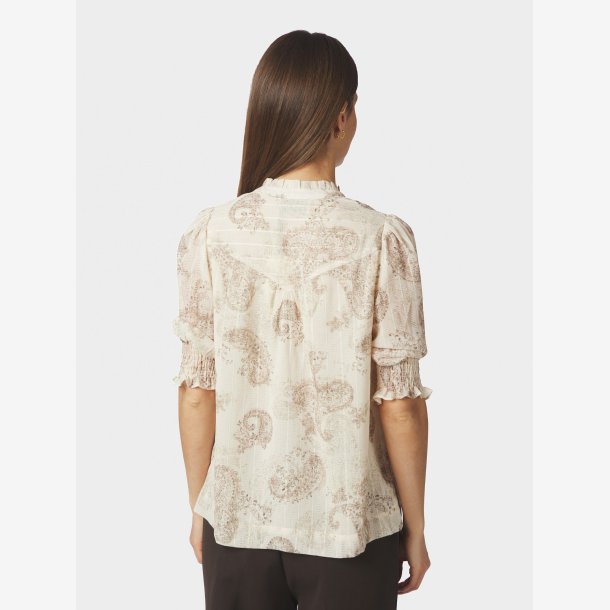 Diana Faded Paisley Blouse - Sand