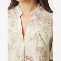 Diana Faded Paisley Blouse - Sand