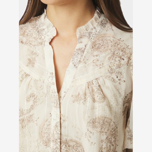 Diana Faded Paisley Blouse - Sand