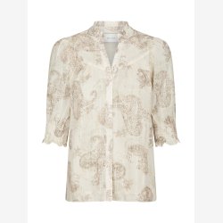 Diana Faded Paisley Blouse - Sand