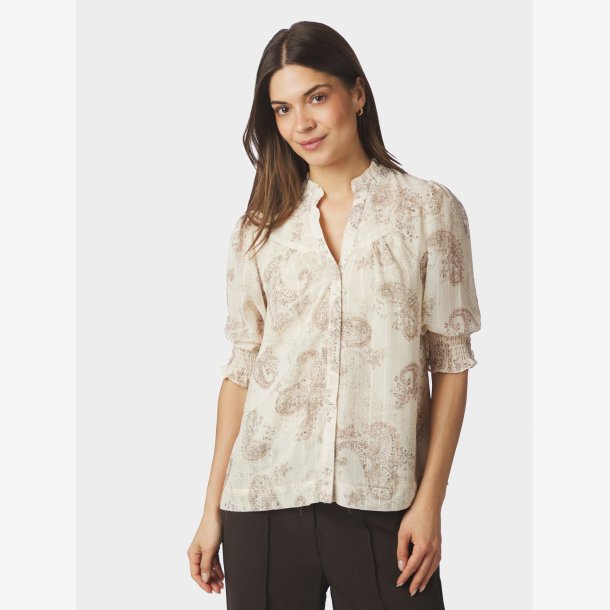 Diana Faded Paisley Blouse - Sand