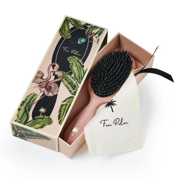 Fan Palm b�rste, Medium - Blush