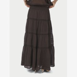 Felicia S Voile Skirt - Dark Brown