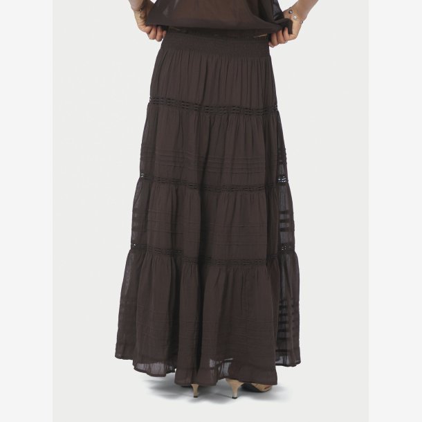Felicia S Voile Skirt - Dark Brown
