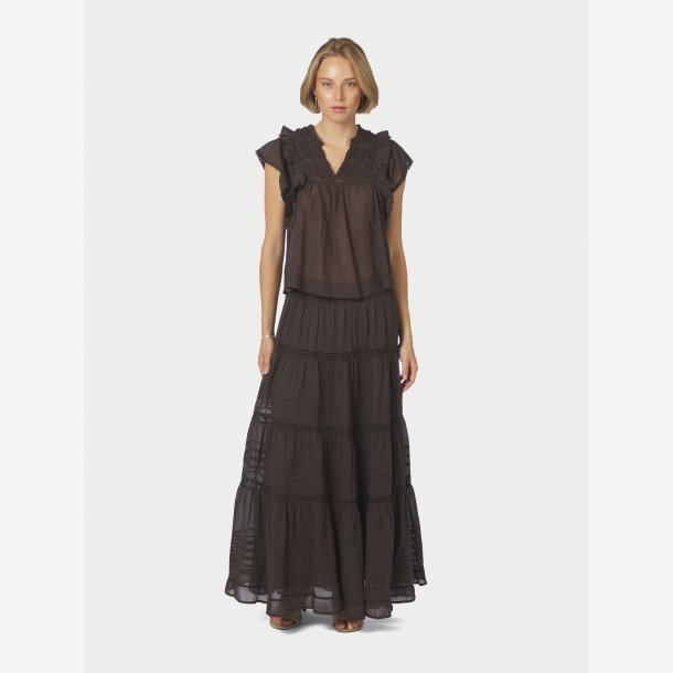 Felicia S Voile Skirt - Dark Brown