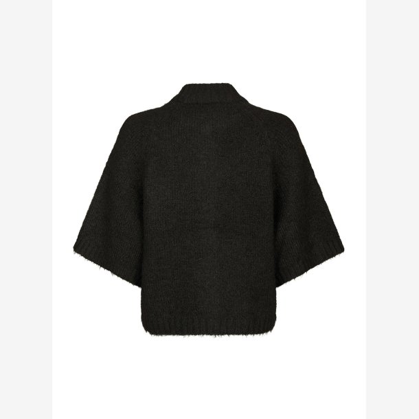 Benuta fluffy knit cardigan - Dark Brown