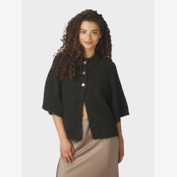 Benuta fluffy knit cardigan - Dark Brown