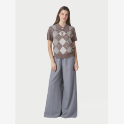 Gia Check Knit Blouse