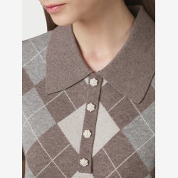 Gia Check Knit Blouse