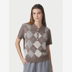 Gia Check Knit Blouse