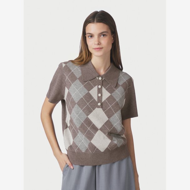 Gia Check Knit Blouse