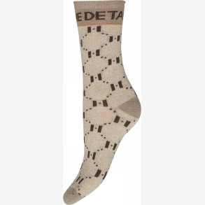 Ankelstr�mper m/glitter, str 37-41 - Beige