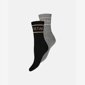 Tennis Sock 2-Pk 37/41 - Grey/Black