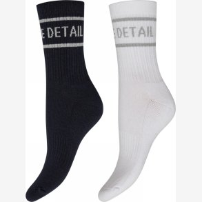 Tennis Sock 2-Pk 37/41 - White/Navy silver