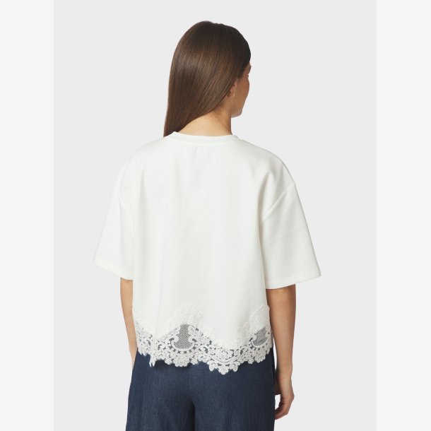 Iria Lace Sweat Tee - White