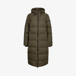 Nuarven Long Puffer Jacket - Forest night