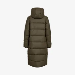 Nuarven Long Puffer Jacket - Forest night