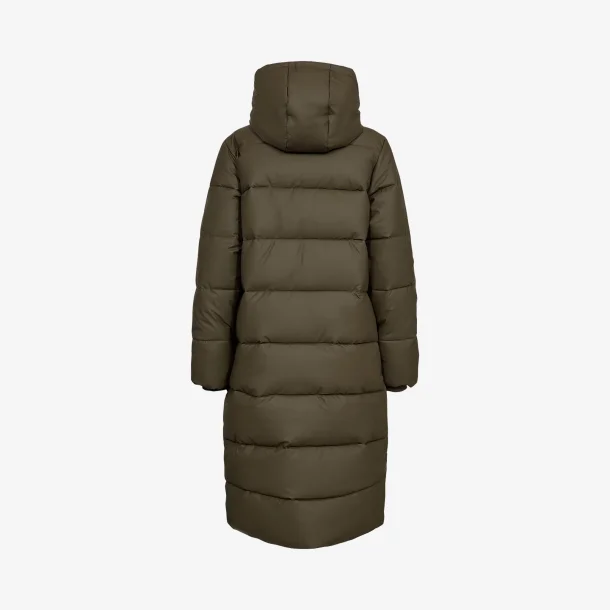 Nuarven Long Puffer Jacket - Forest night