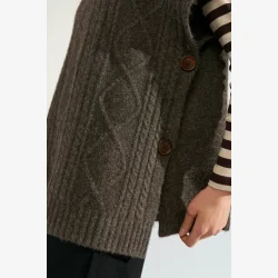 NuJoline Poncho, onesize -  Black Coffee