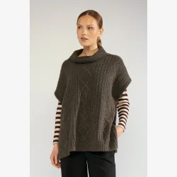 NuJoline Poncho, onesize -  Black Coffee
