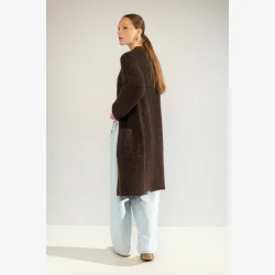 Nuzindi Long Cardigan - Black Coffee