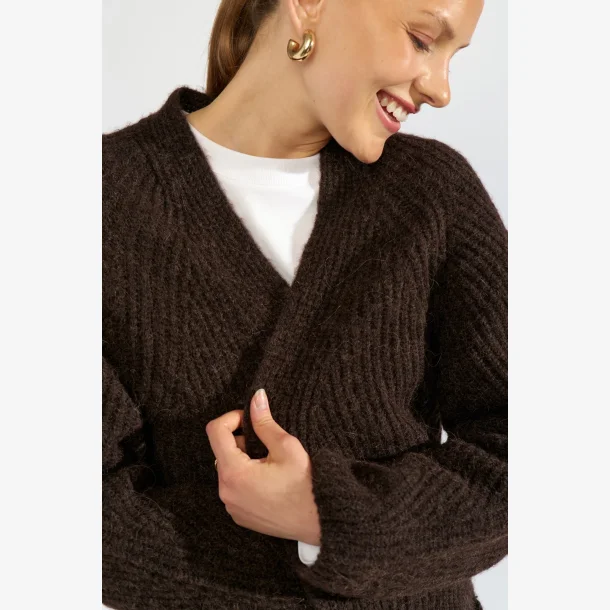 Nuzindi Long Cardigan - Black Coffee
