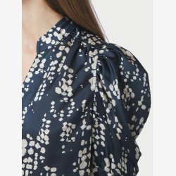 Roella Scatter Print Blouse - Navy
