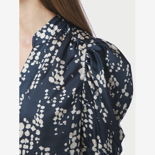 Roella Scatter Print Blouse - Navy