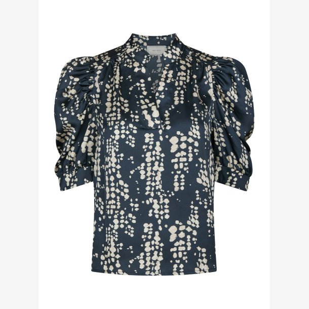 Roella Scatter Print Blouse - Navy