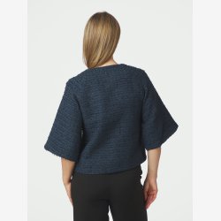 Rosella Boucle Mini Jacket - Navy