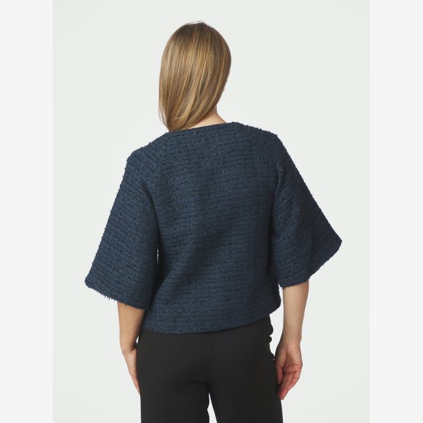 Rosella Boucle Mini Jacket - Navy
