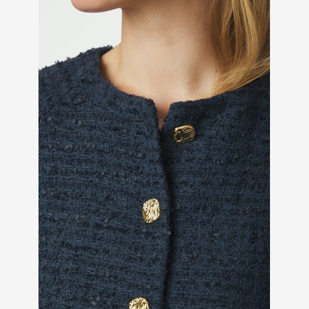 Rosella Boucle Mini Jacket - Navy