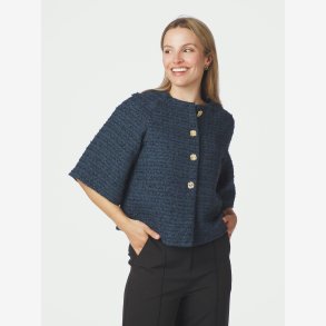 Rosella Boucle Mini Jacket - Navy