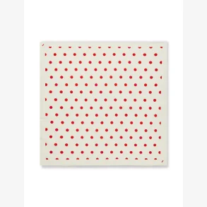 Soft Cotton Self Dot Scarf - Fiery Red Dot