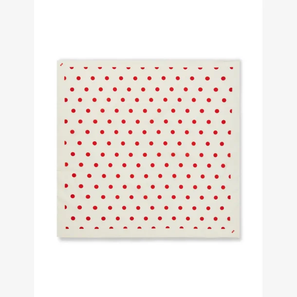Soft Cotton Self Dot Scarf - Fiery Red Dot
