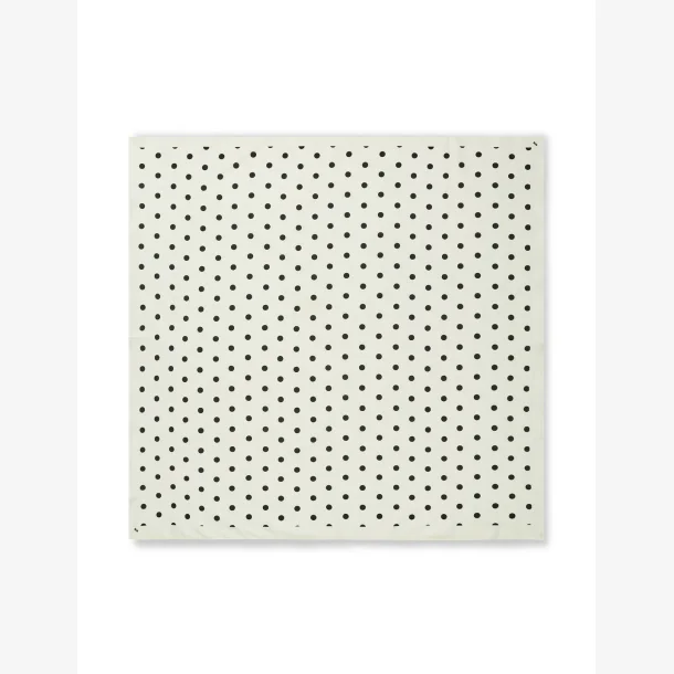 Soft Cotton Self Dot Scarf - Black Dot