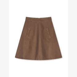 Soil Denim Stelly Skirt - Cocoa