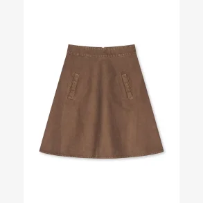 Soil Denim Stelly Skirt - Cocoa