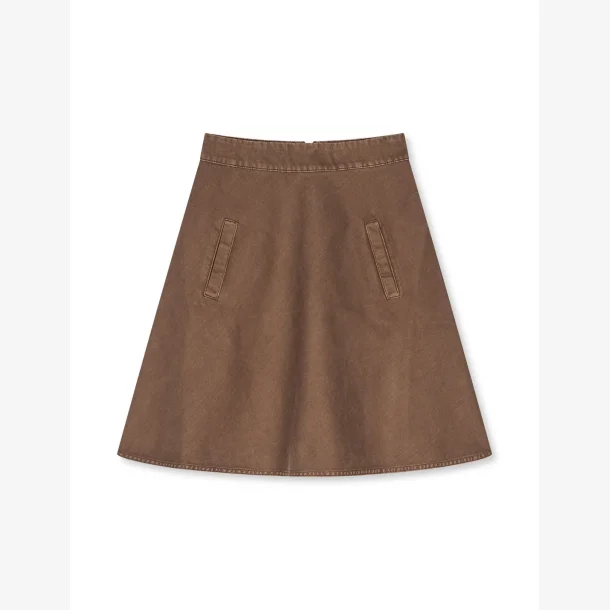 Soil Denim Stelly Skirt - Cocoa