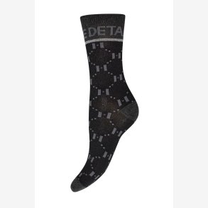 Ankelstr�mper m/lurex - Black/Grey